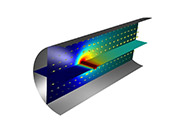 Das Bild wurde mithilfe der COMSOL Multiphysics®-Software erstellt und erscheint hier mit freundlicher Genehmigung von COMSOL.